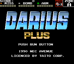 Darius Plus Title Screen